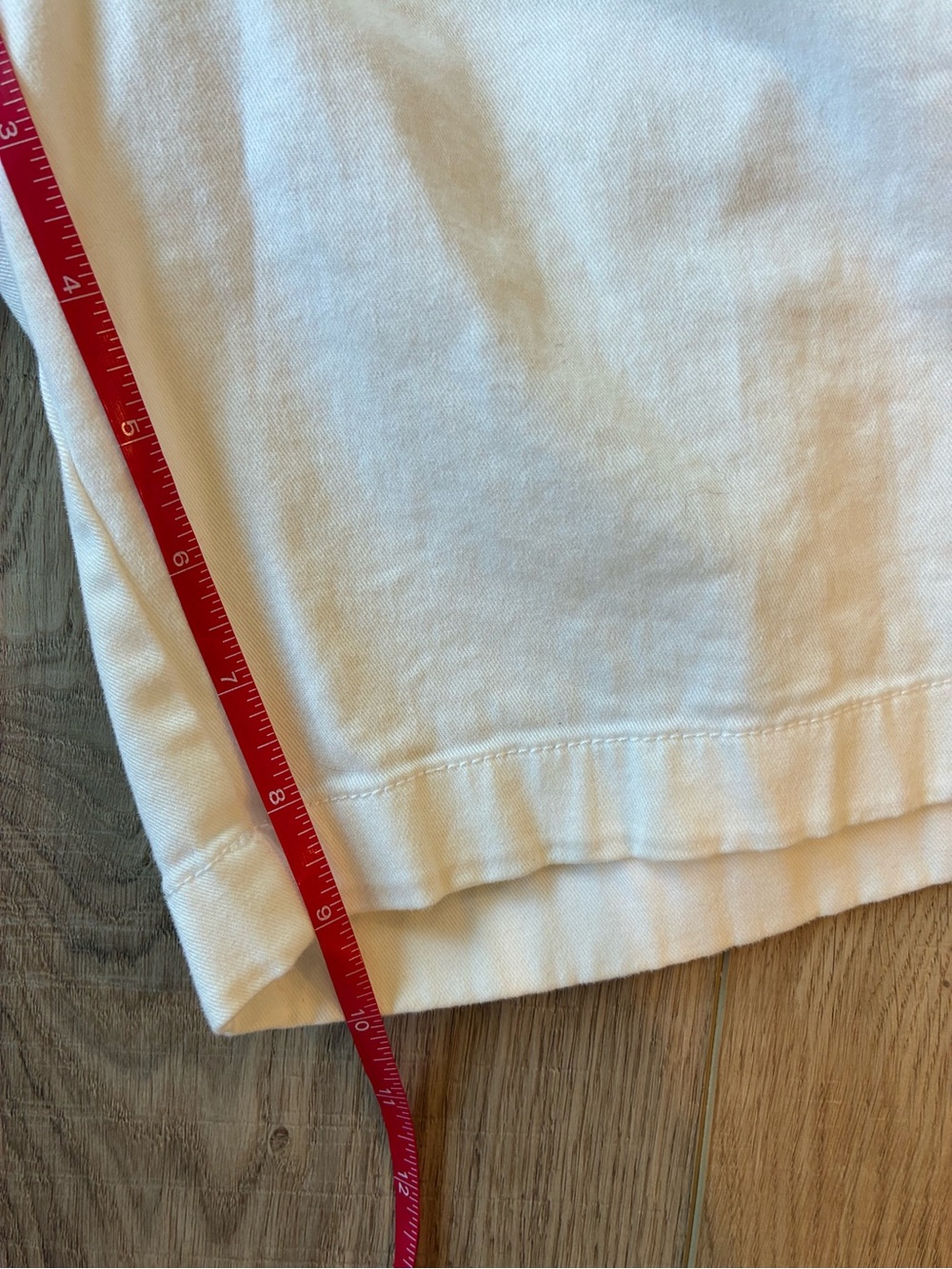 J crew Women's White cotton stretch Shorts 10 inch inseam preppy size 12 capsule - Picture 7 of 7